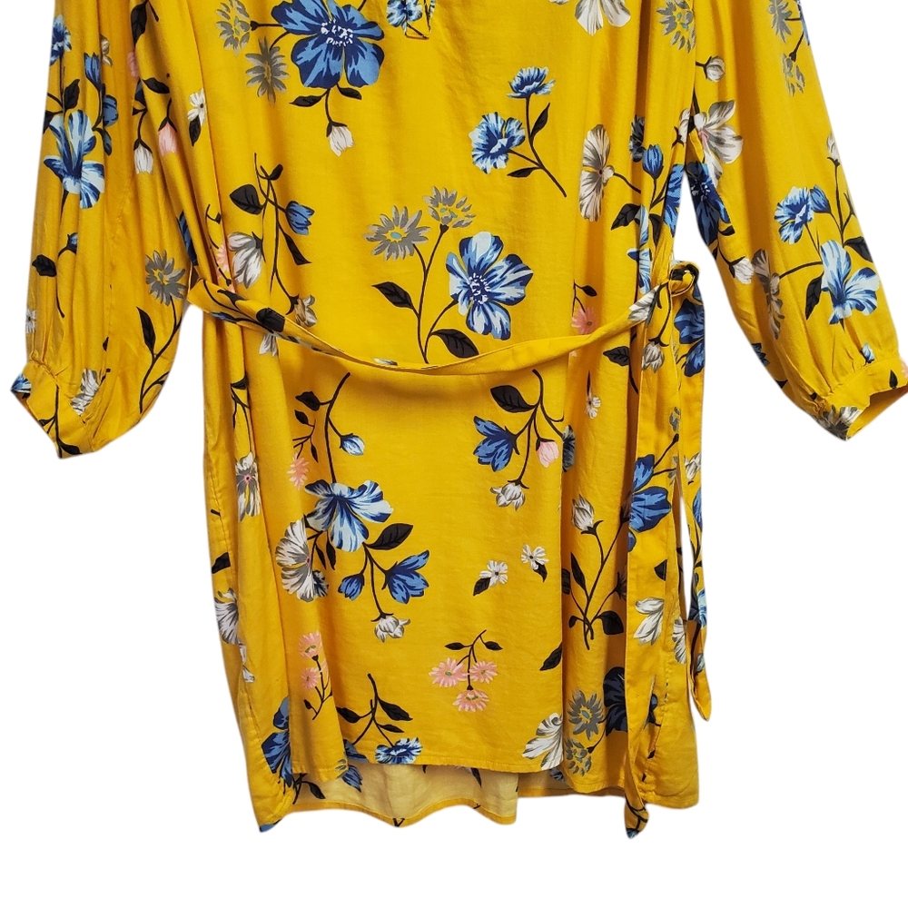 NWT Old Navy Women's Yellow Floral Dress Long Sleeves Size XL - Picture 6 of 9